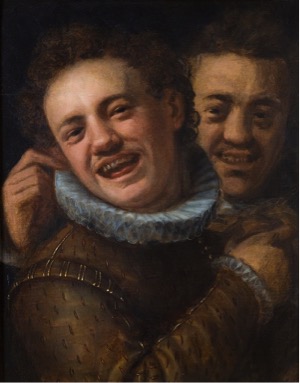Hans von Aachen, “Two laughing men” (ca. 1574)