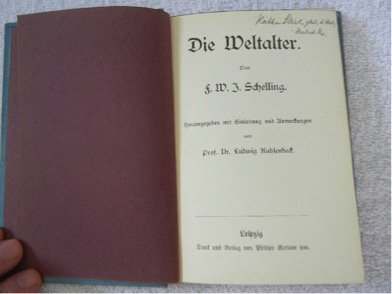 F.W.J. SCHELLING, DIE WELTALTER (“LAS EDADES DEL MUNDO”)
