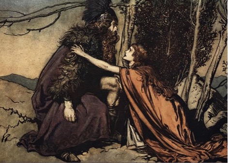 ARTHUR RACKHAM, “FATHER! FATHER! TELL ME WHAT AILS THEE?” (1910)