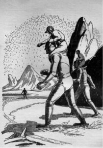 ILUSTRACIÓN PARA LA HISTORIA “SENTIDO GIRATORIO” DE ISAAC ASIMOV (1942)