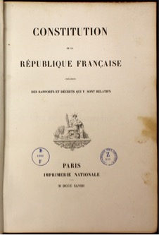 CONSTITUCIÓN DE LA REPÚBLICA FRANCESA (1848)