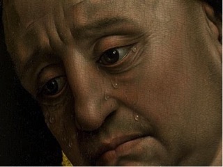 ROGIER VAN DER WEIDEN, “DESCENDIMIENTO DE LA CRUZ” (1435). DETALLE DE JOSÉ DE ARIMATEA.